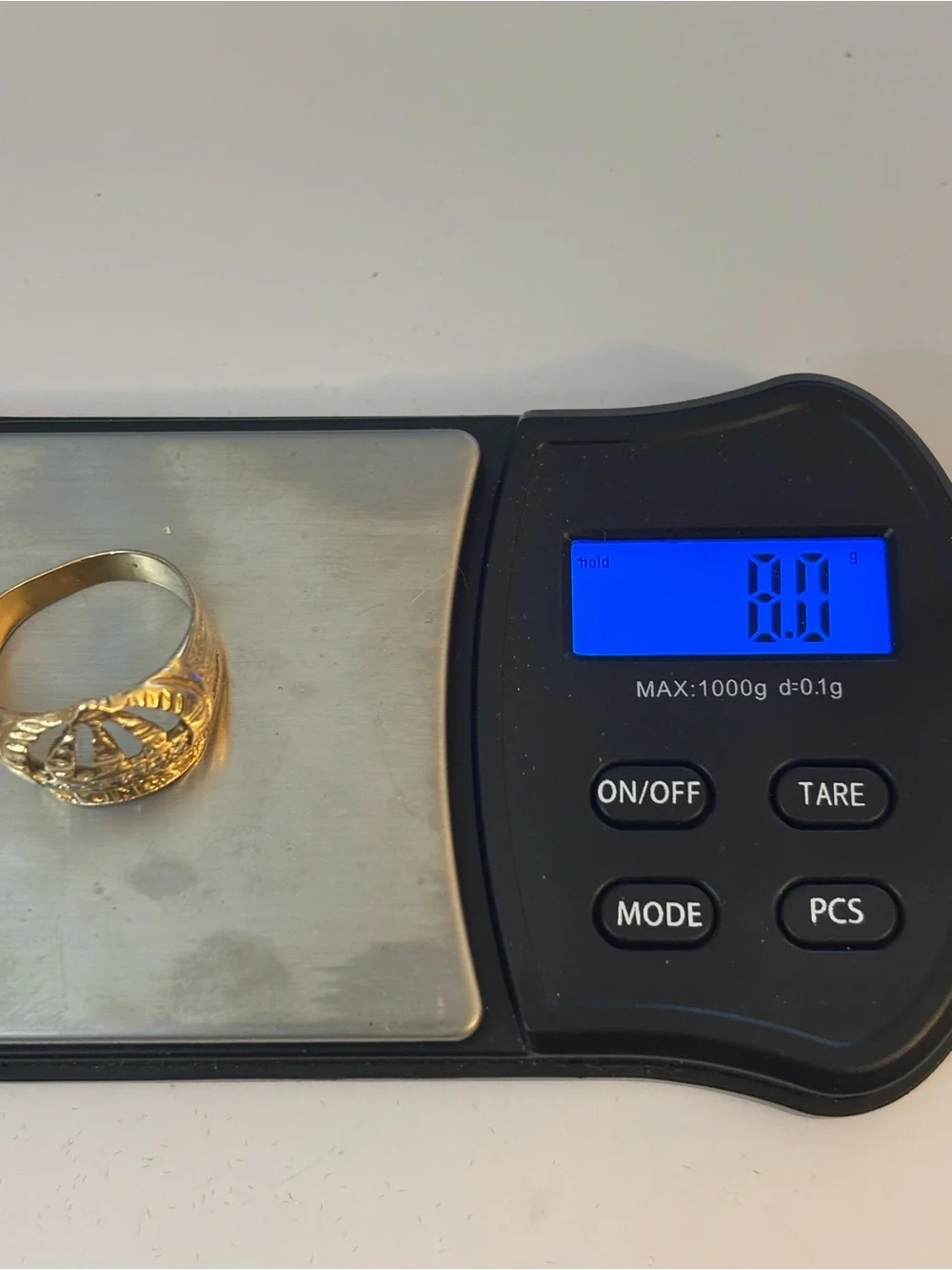 Men's 14k Yellow Solid Gold Kings Crown Diamond Ring
